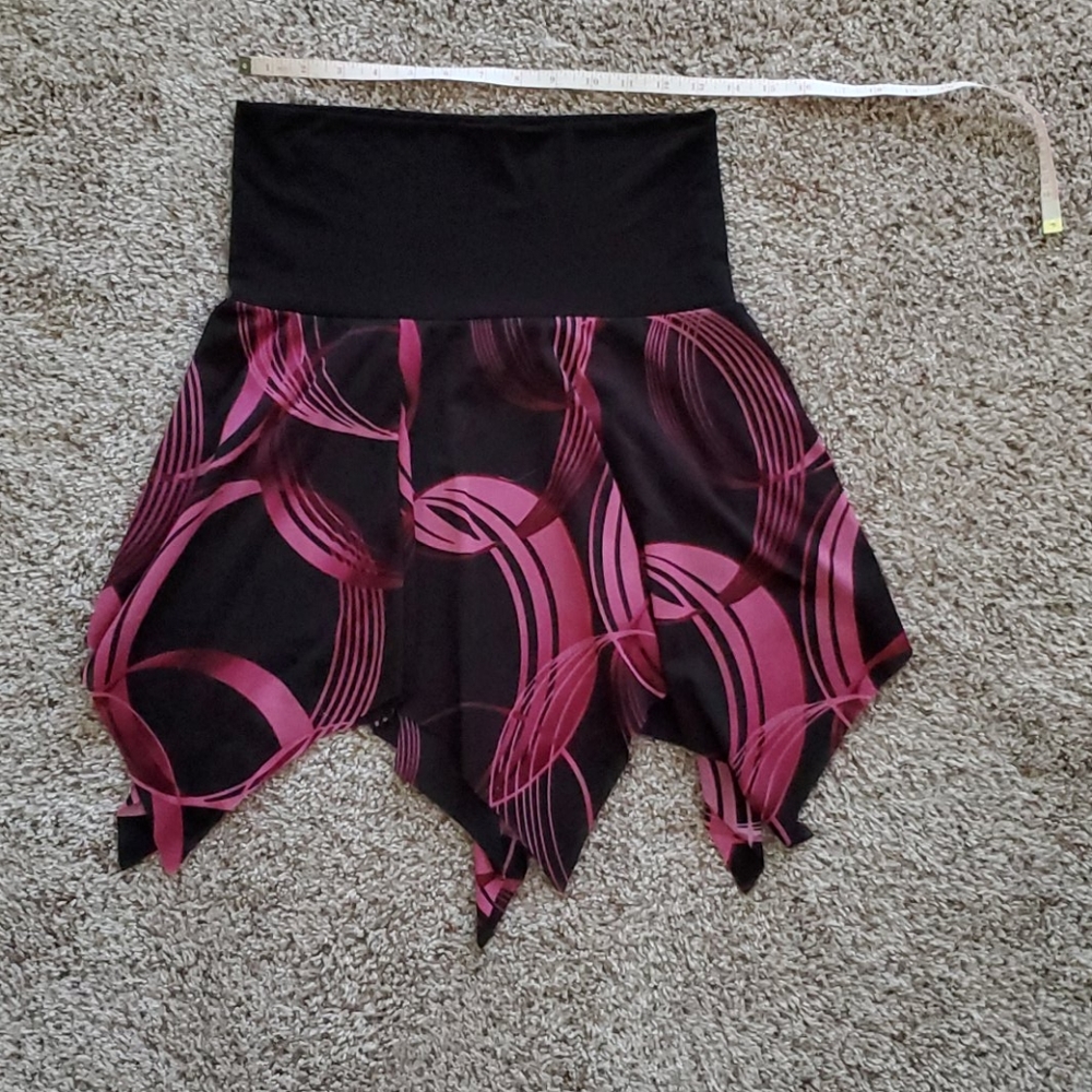 Black and pink mini skirt